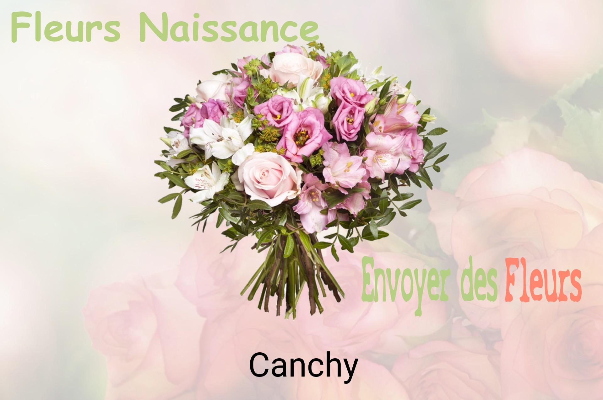 Bouquet de fleurs de naissance livré à Canchy